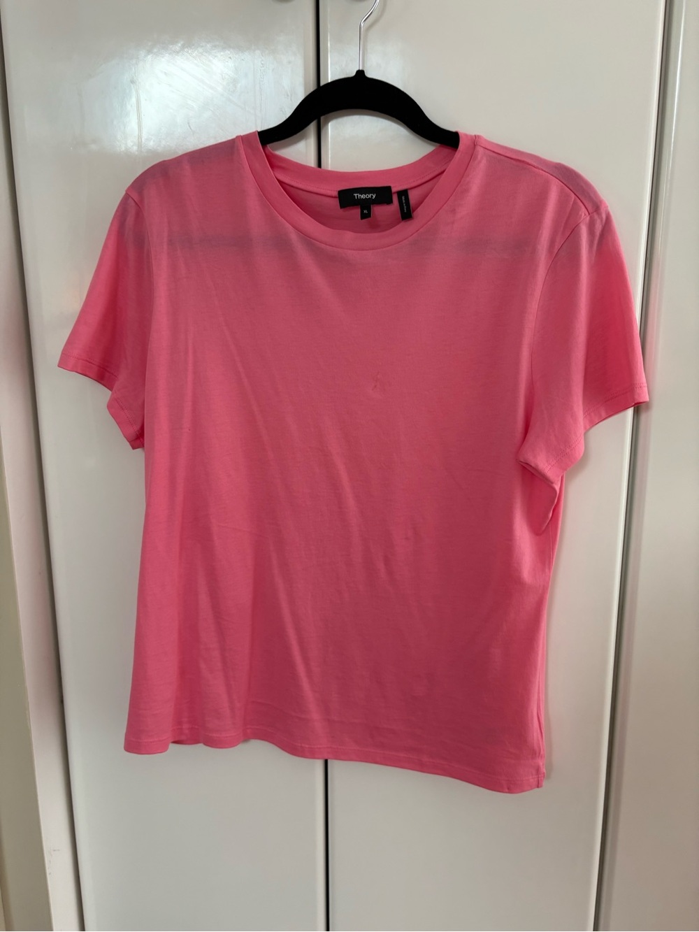 Theory Pink Short Sleeve Crewneck Tee